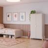 Armario Juvenil 2 Puertas Crema Evonne Ambiente Top Mueble