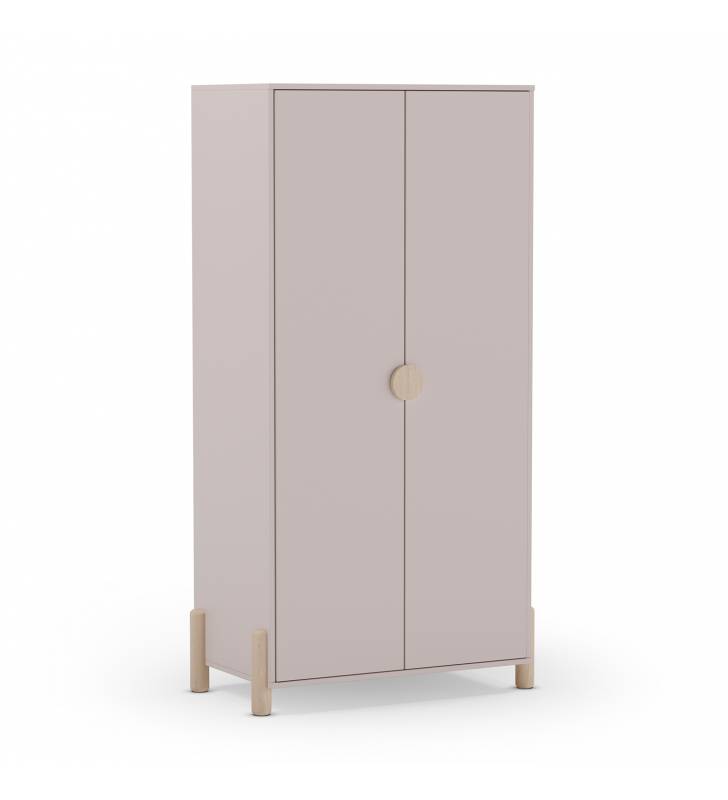 Armario Juvenil 2 Puertas Crema Evonne Top Mueble