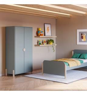 Armario Juvenil 2 Puertas Verde Evonne Ambiente Top Mueble