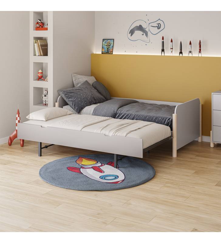 Cama Nido Juvenil Crema Evonne Ambiente Top Mueble