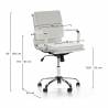 Sillón de oficina Fénix Blanco medidas Topmueble