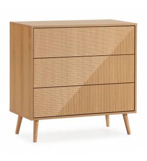 Cómoda 3 Cajones Roble Louise Top Mueble