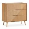 Cómoda 3 Cajones Roble Louise Top Mueble