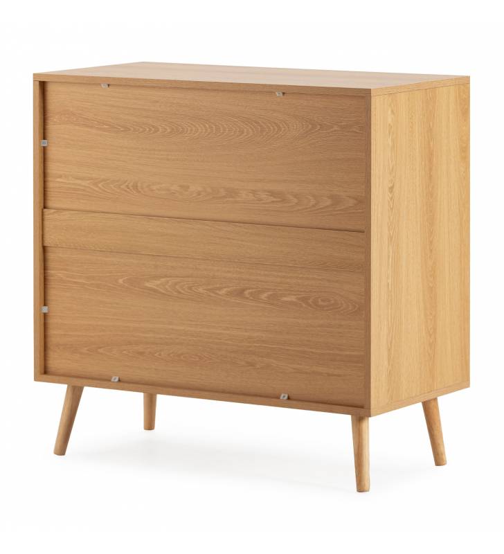 Cómoda 3 Cajones Roble Louise Top Mueble 4