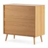 Cómoda 3 Cajones Roble Louise Top Mueble 4