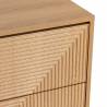 Cómoda 3 Cajones Roble Louise Detalle Top Mueble