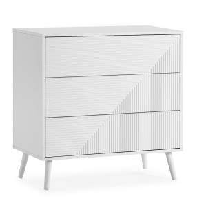 Cómoda 3 Cajones Blanca Louise Top Mueble
