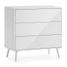 Cómoda 3 Cajones Blanca Louise Top Mueble