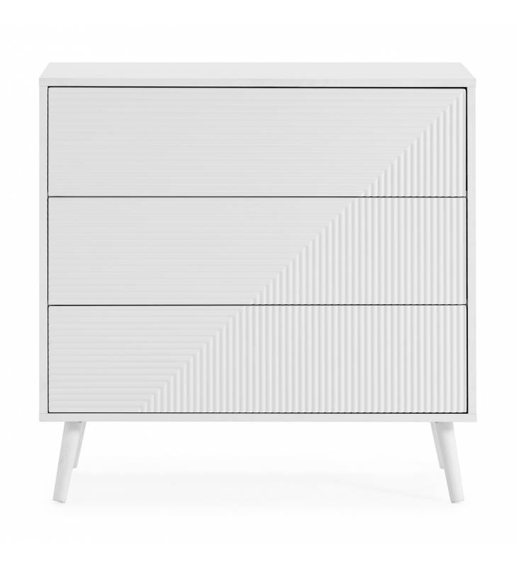 Cómoda 3 Cajones Blanca Louise Top Mueble 2