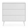 Cómoda 3 Cajones Blanca Louise Top Mueble 2