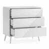 Cómoda 3 Cajones Blanca Louise Top Mueble 3