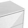 Cómoda 3 Cajones Blanca Louise Detalle Top Mueble