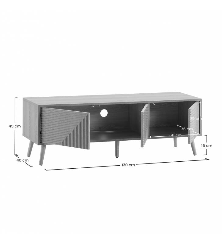 Mueble Tv 130 cm Louise roble Topmueble 6