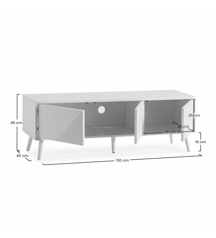 Mueble Tv 130 cm Louise blanco Topmueble 7