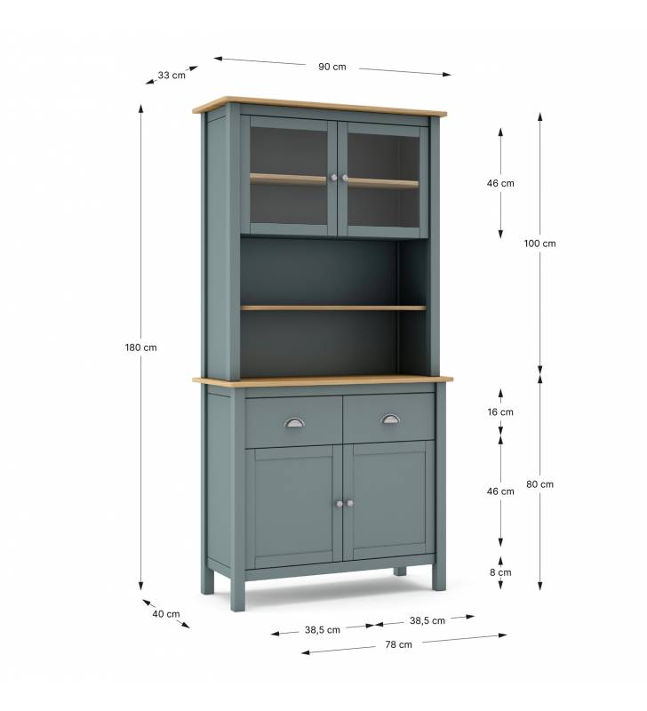 Vitrina Ashley 2P2C topmueble verde 6