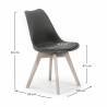 Pack 2 Sillas Comedor Negro Klara Top Mueble Dimensiones