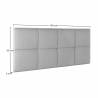 Cabecero de tela 140 Catania beige TopMueble medidas