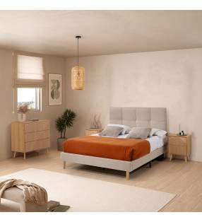 Cabecero de tela Catania beige TopMueble 1