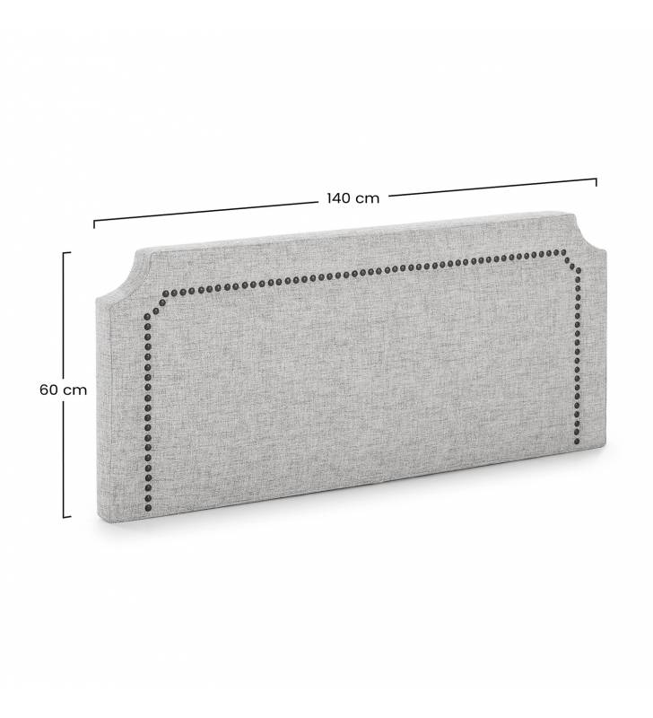 Cabecero Leonor Gris 140 cm Dimensiones Topmueble