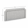Cabecero Leonor Gris 140 cm Dimensiones Topmueble