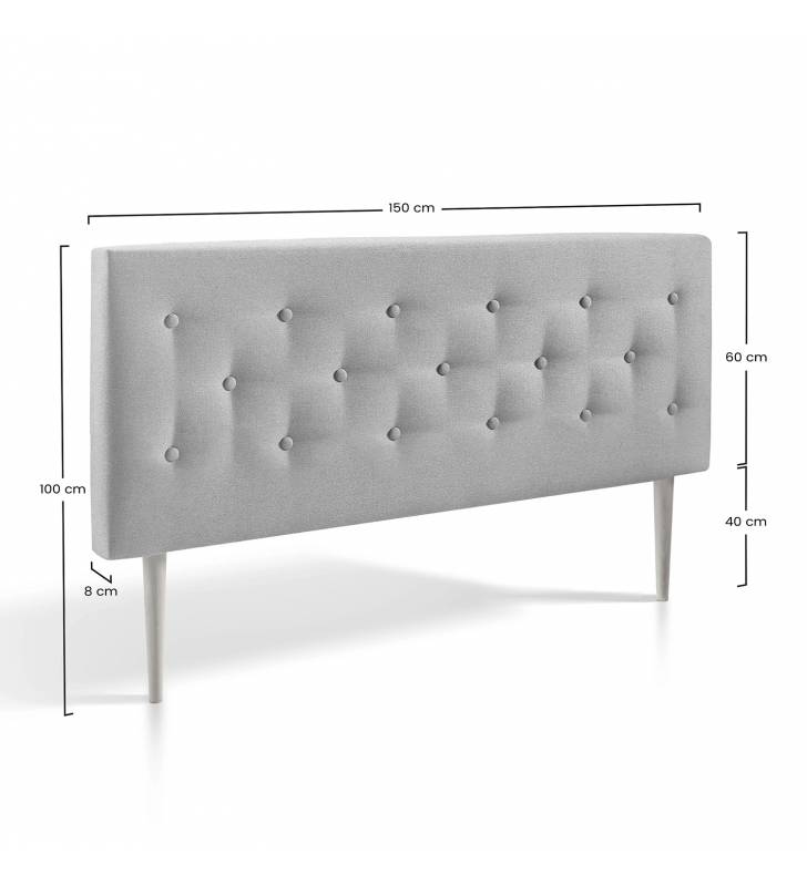 Cabecero Oslo Gris 150 cm Dimensiones Topmueble