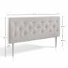 Cabecero Oslo Beige Tostado 150 cm Dimensiones Topmueble