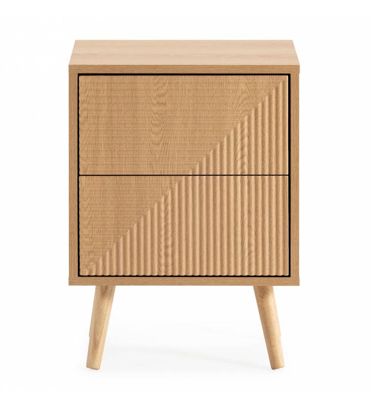 Mesita de Noche Roble Louise Top Mueble 1