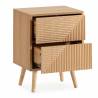 Mesita de Noche Roble Louise Top Mueble 2