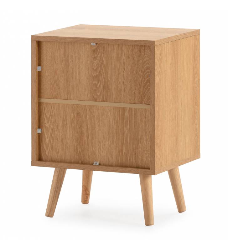 Mesita de Noche Roble Louise Top Mueble 4