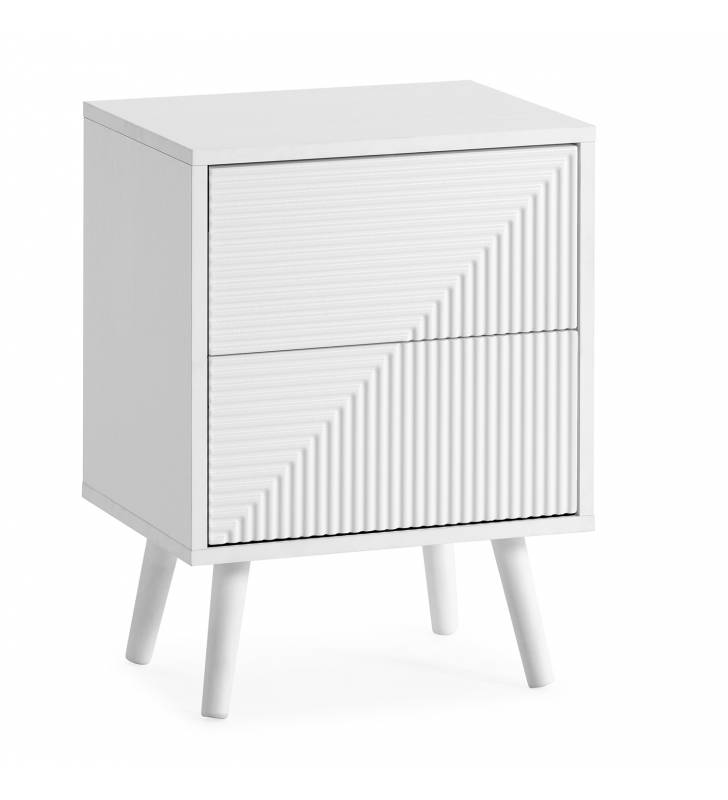 Mesita de Noche Blanco Louise Top Mueble