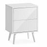Mesita de Noche Blanco Louise Top Mueble