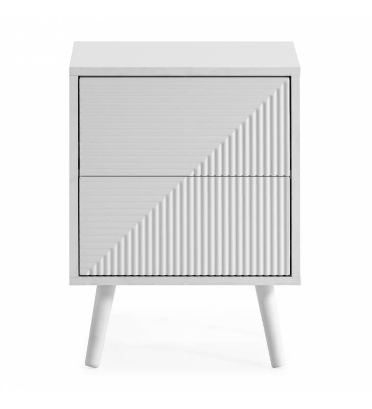 Mesita de Noche Blanco Louise Top Mueble 1