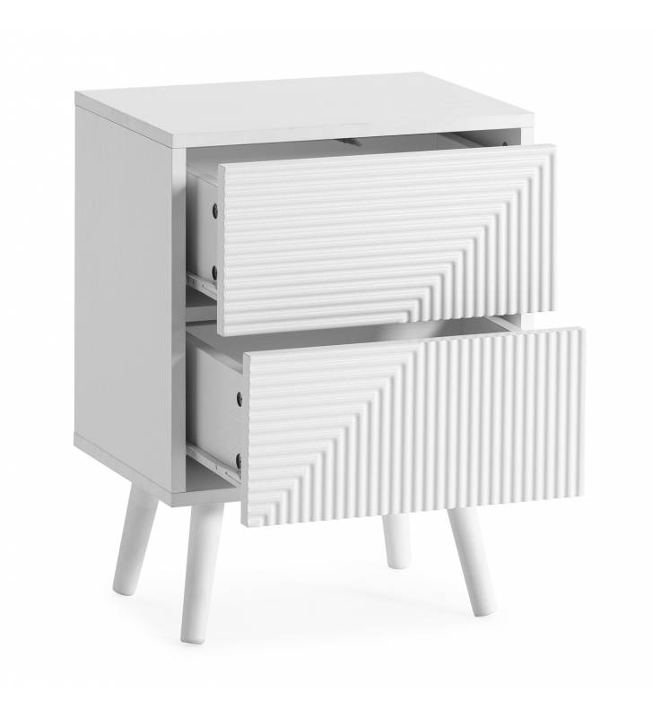 Mesita de Noche Blanco Louise Top Mueble 2