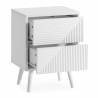 Mesita de Noche Blanco Louise Top Mueble 2