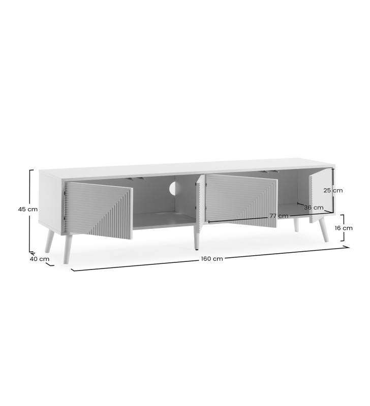 Mueble Tv 160 blanco Louise Topmueble 6