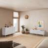 Conjunto Aparador y Mueble TV 130 cm Blanco Louise Ambiente Top Mueble