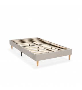Base Tapizada Gris 90 cm Olbia Top Mueble