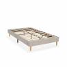 Base Tapizada Gris 90 cm Olbia Top Mueble