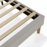 Base Tapizada Gris Olbia Detalle Top Mueble