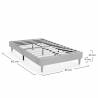 Base Tapizada 90x190 Gris Olbia Top Mueble