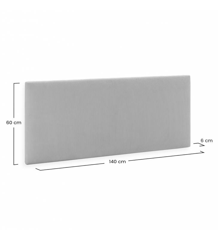 Cabecero Tapizado 150 Gris Olbia Dimensiones Top Mueble