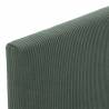 Cabecero Tapizado Verde Olbia Detalle Top Mueble