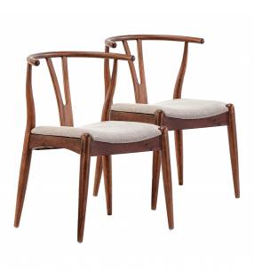 Pack 2 Sillas Comedor Nogal Rustic Top Mueble