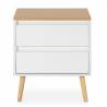 Mesita de Noche Blanca 2 Cajones  Phoebe Top Mueble 1