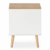 Mesita de Noche Blanca 2 Cajones  Phoebe Top Mueble 3