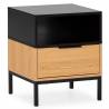 Mesita de Noche Roble Negra 45 cm Candy Top Mueble