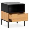 Mesita de Noche Roble Negra 45 cm Candy Top Mueble 3