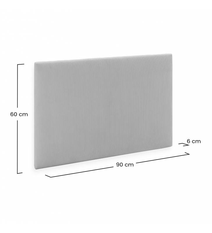 Cabecero Tapizado 90 Gris Olbia Dimensiones Top Mueble