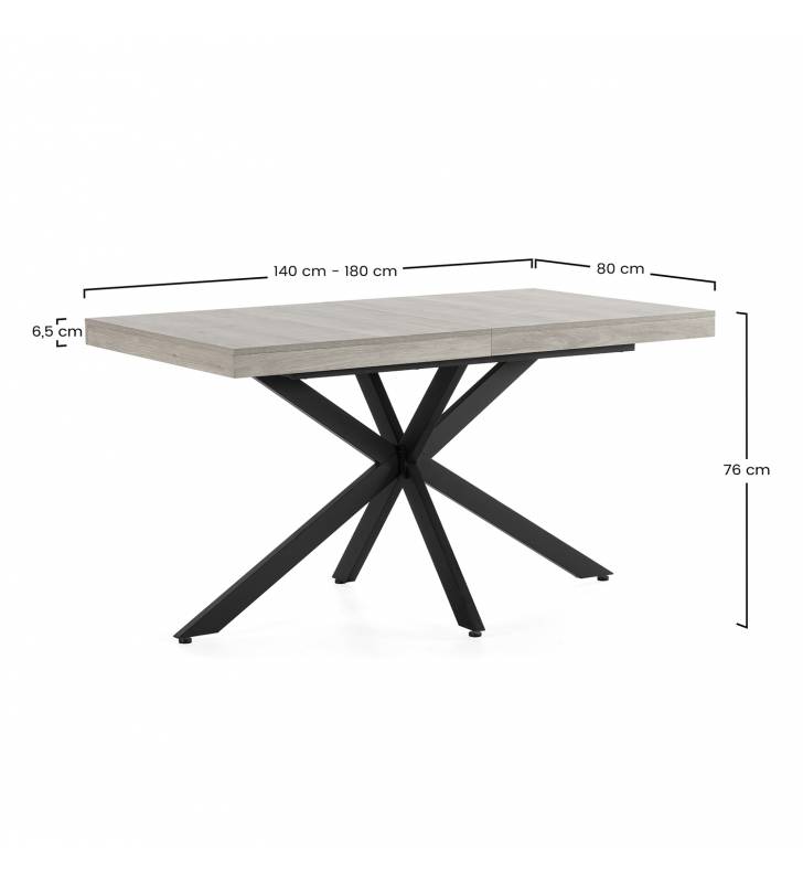 Mesa Extensible Comedor Denver Dimensiones Top Mueble