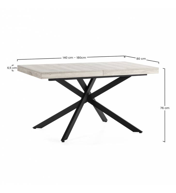 Mesa Comedor Extensible Portland Dimensiones Top Mueble